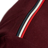 Polo con dettaglio a righe in piquet in rosso Moncler - uomo 