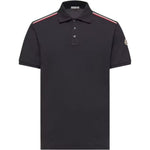 Polo con applicazione logo in blu Moncler - uomo 