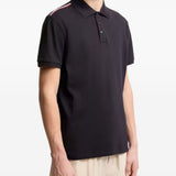 Polo con applicazione logo in blu Moncler - uomo 