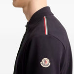 Polo con applicazione logo in blu Moncler - uomo 