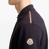 Polo con applicazione logo in blu Moncler - uomo 