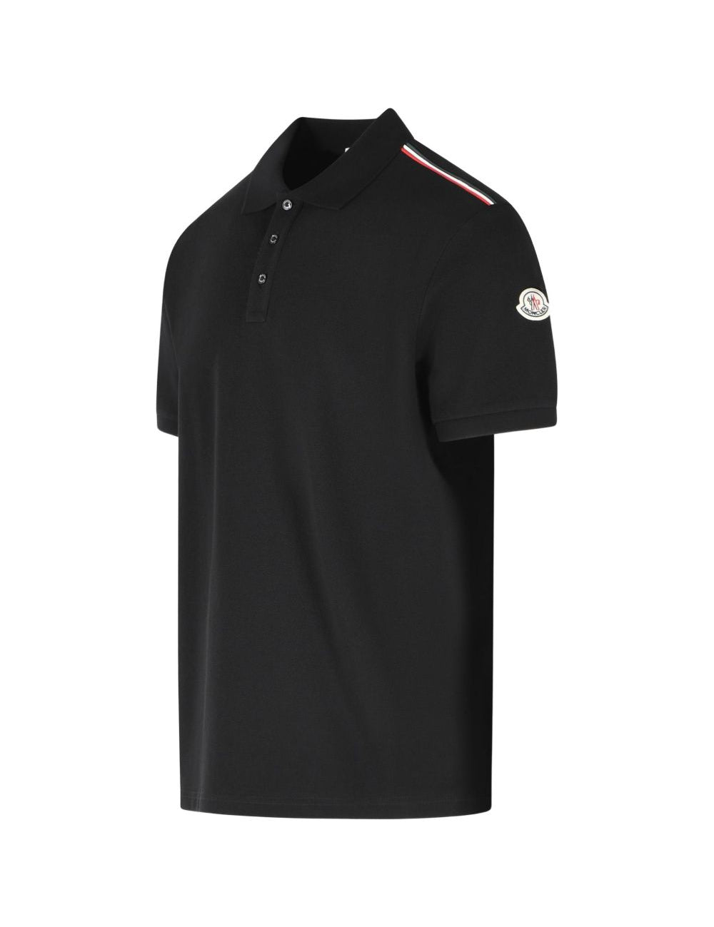 Polo con logo in nero Moncler - uomo 