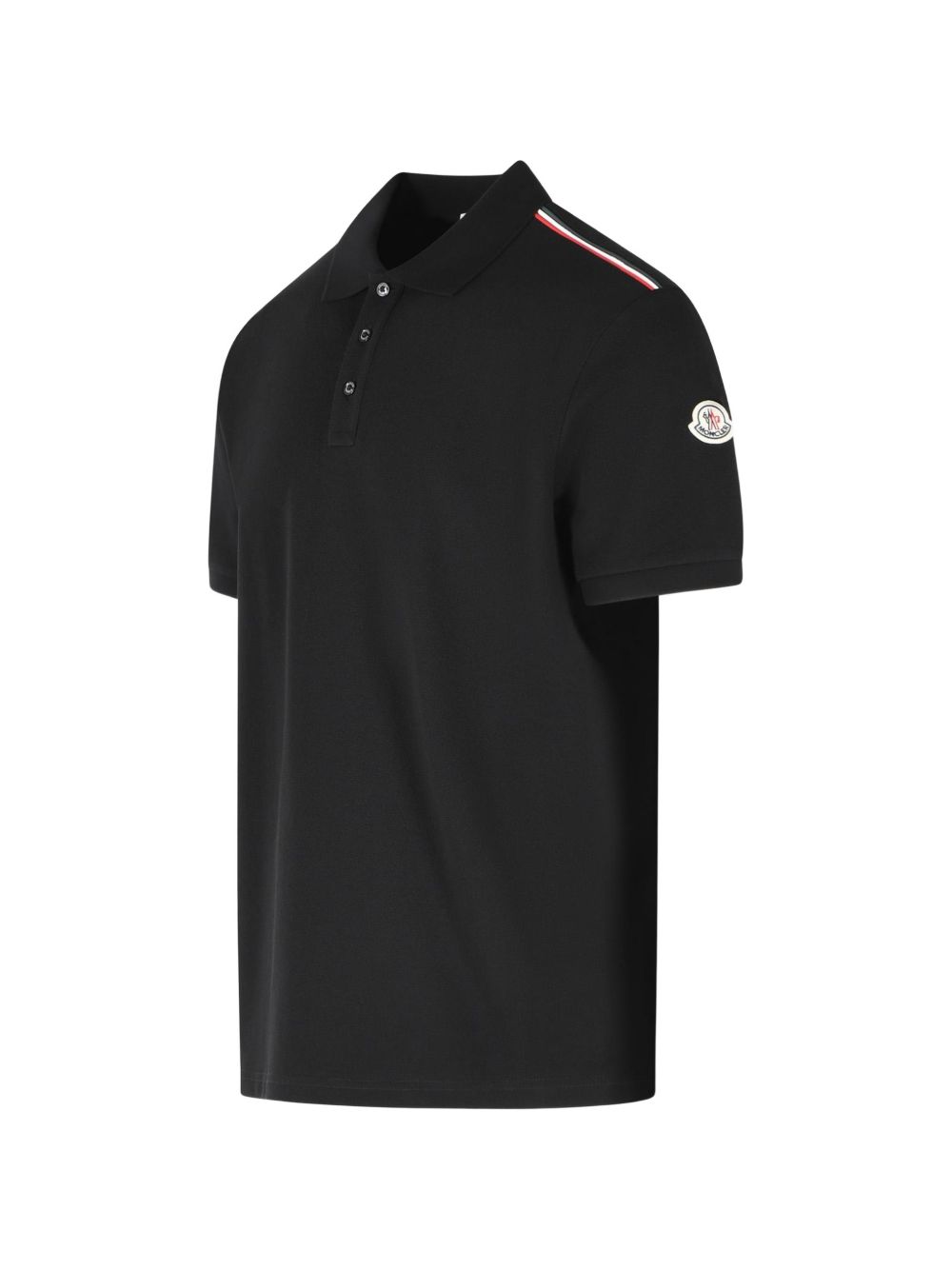 Polo con logo in nero Moncler - uomo 