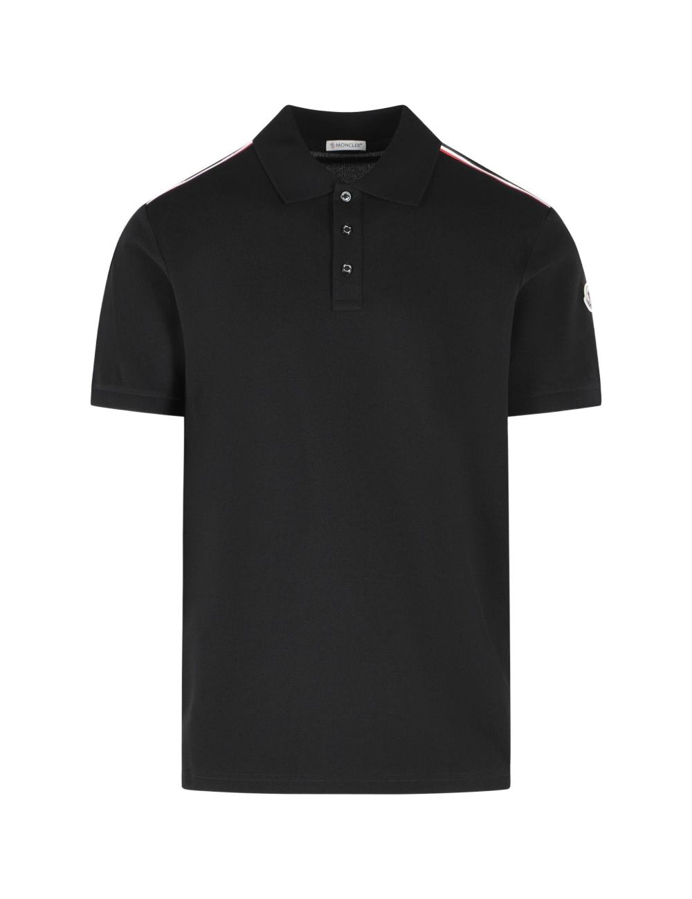 Polo con logo in nero Moncler - uomo 
