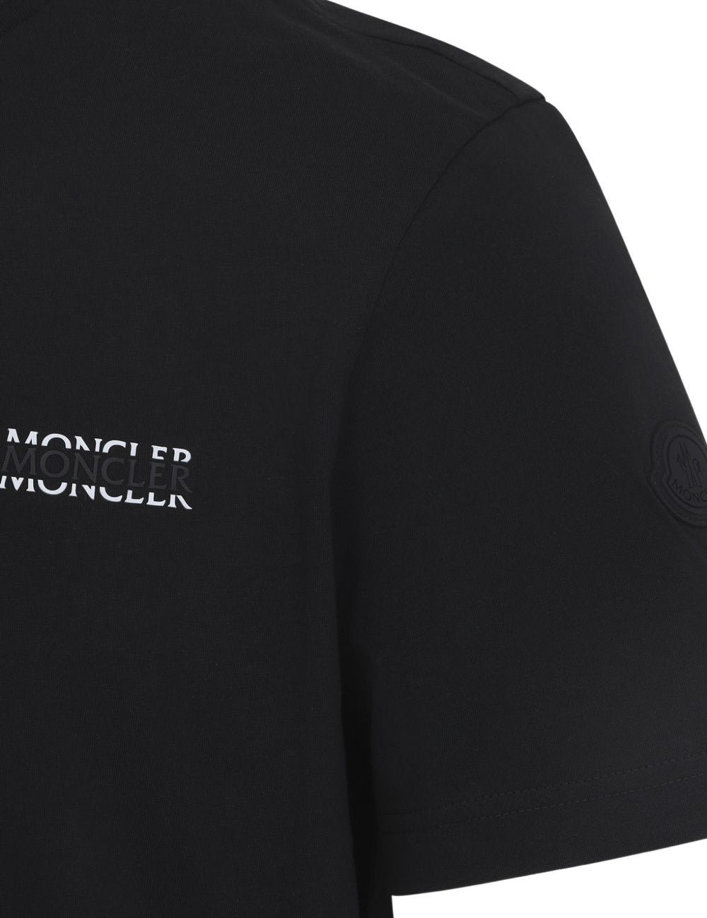T-shirt a maniche corte con logo in nero Moncler - uomo 