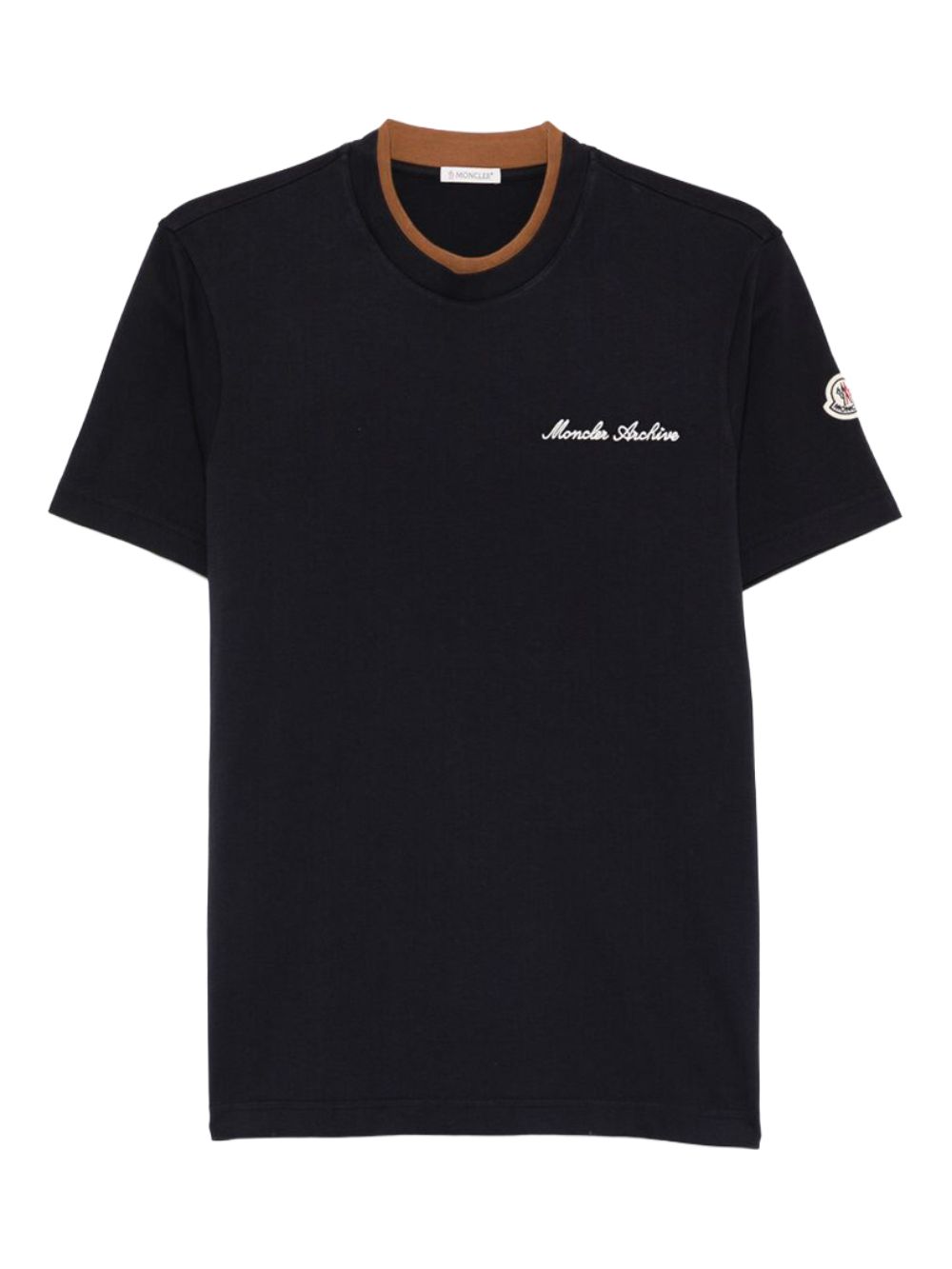T-shirt a maniche corte con logo in blu Moncler - uomo 