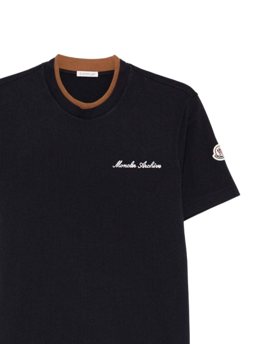 T-shirt a maniche corte con logo in blu Moncler - uomo 