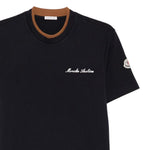 T-shirt a maniche corte con logo in blu Moncler - uomo 