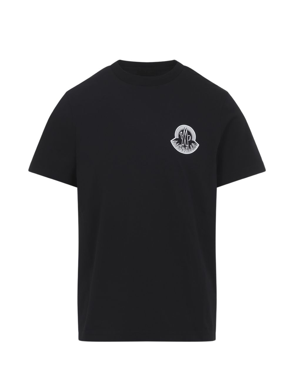 T-shirt con applicazione logo in nero Moncler - uomo 