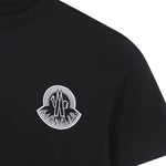 T-shirt con applicazione logo in nero Moncler - uomo 