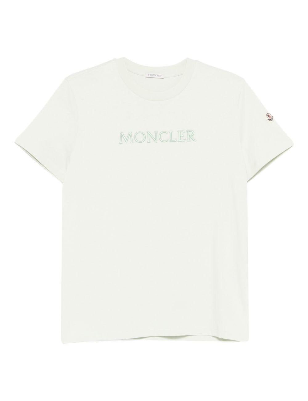 T-shirt con logo in bianco Moncler - donna 