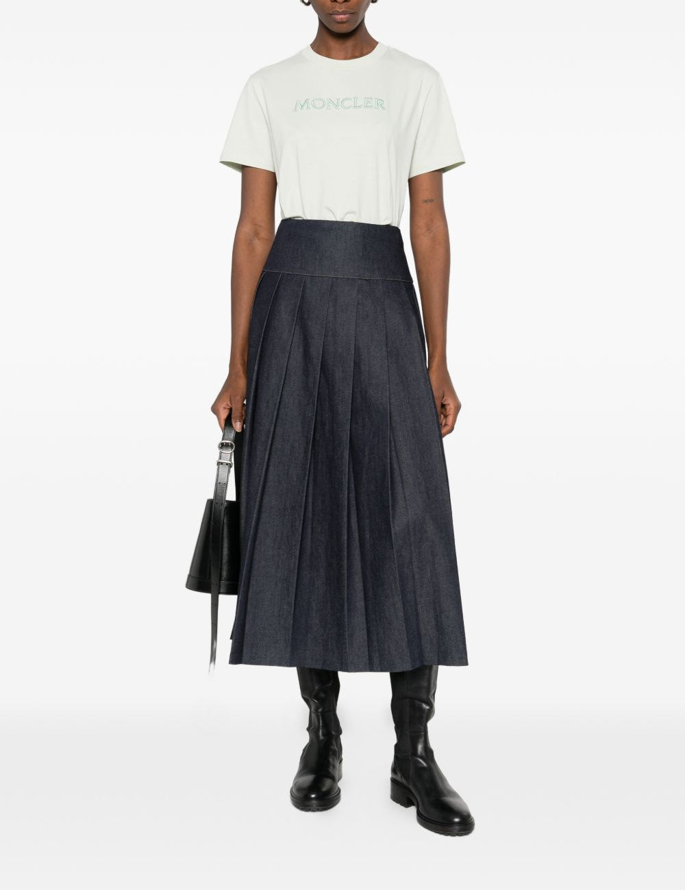 T-shirt con logo in bianco Moncler - donna 