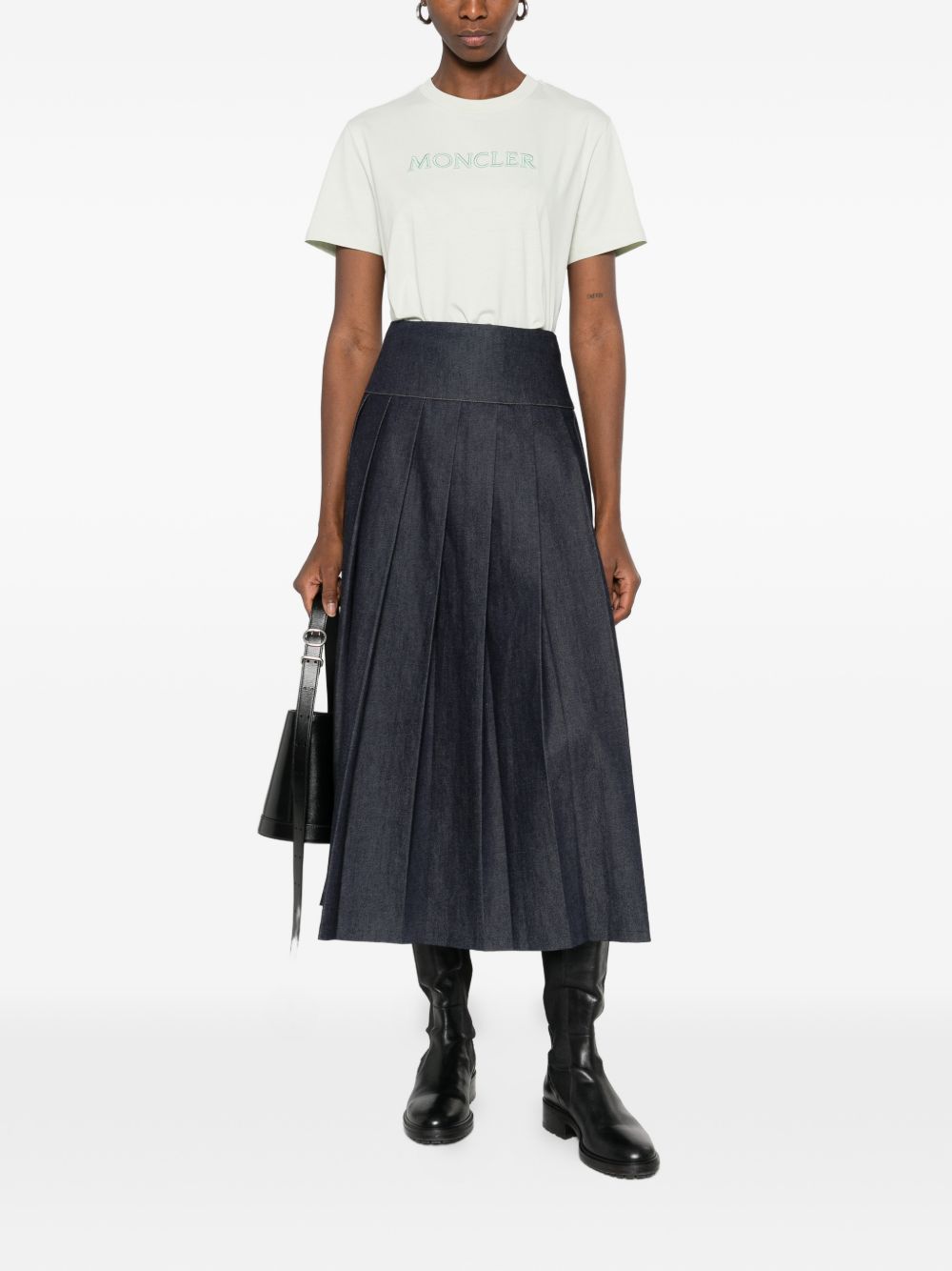 T-shirt con logo in bianco Moncler - donna 