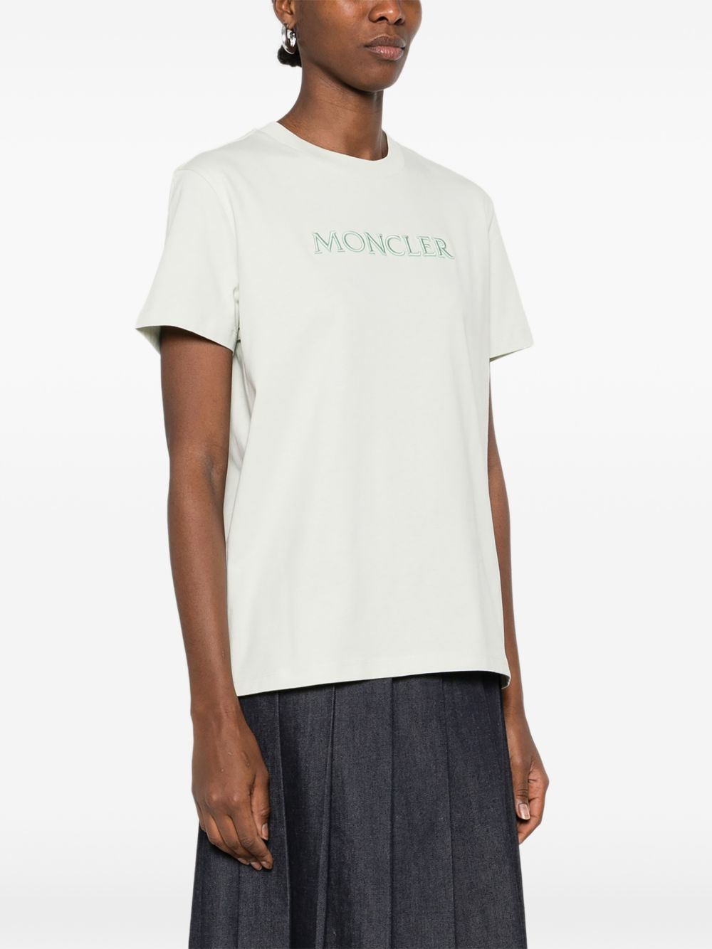 T-shirt con logo in bianco Moncler - donna 