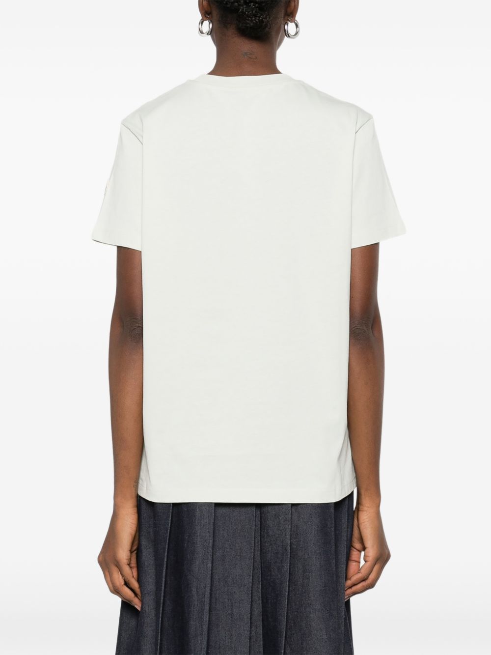 T-shirt con logo in bianco Moncler - donna 