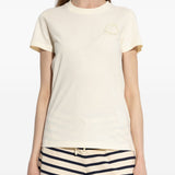 T-shirt con logo in bianco Moncler - donna 