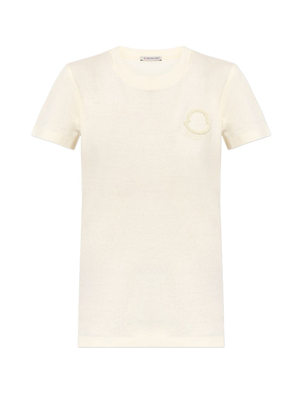 T-shirt con logo in bianco Moncler - donna 