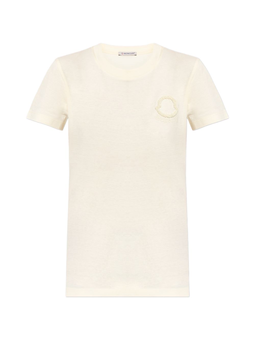T-shirt con logo in bianco Moncler - donna 