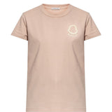 T-shirt con logo applicato in rosa Moncler - uomo 