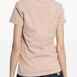 T-shirt con logo applicato in rosa Moncler - uomo 