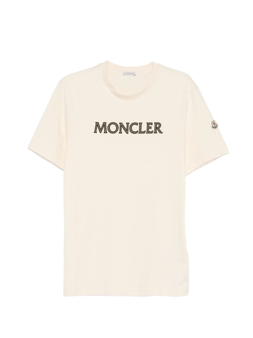 T-shirt con logo in beige Moncler - uomo 