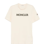 T-shirt con logo in beige Moncler - uomo 