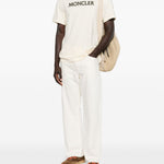 T-shirt con logo in beige Moncler - uomo 