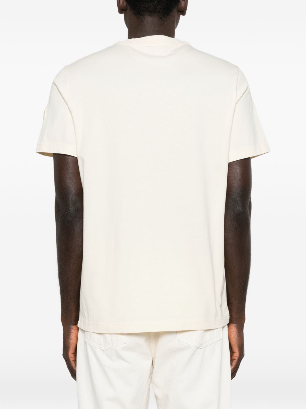 T-shirt con logo in beige Moncler - uomo 