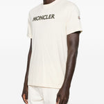 T-shirt con logo in beige Moncler - uomo 