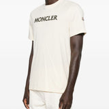 T-shirt con logo in beige Moncler - uomo 