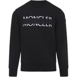 Felpa con logo in cotone in nero Moncler - uomo 