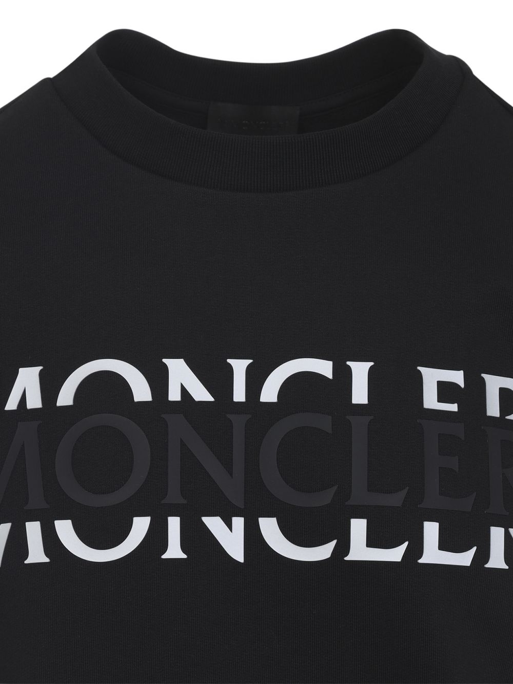 Felpa con logo in cotone in nero Moncler - uomo 