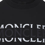 Felpa con logo in cotone in nero Moncler - uomo 