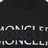 Felpa con logo in cotone in nero Moncler - uomo 