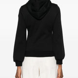 Felpa trapuntata con cappuccio in nero Moncler - donna 