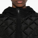 Felpa trapuntata con cappuccio in nero Moncler - donna 