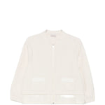 Giacca con zip boucle in avorio Moncler - donna 