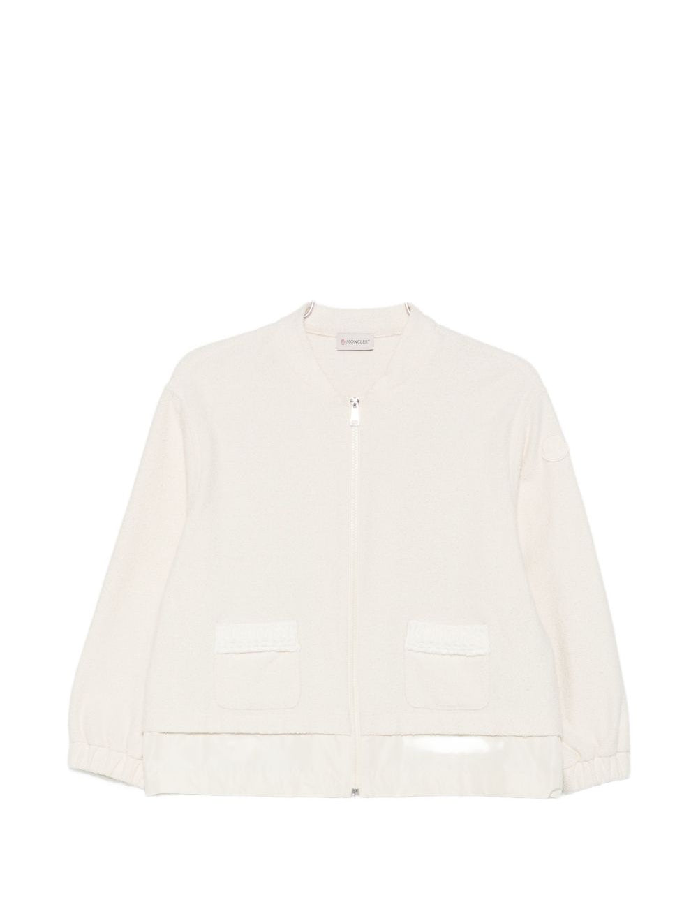 Giacca con zip boucle in avorio Moncler - donna 