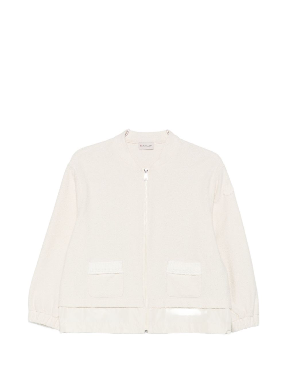 Giacca con zip boucle in avorio Moncler - donna 