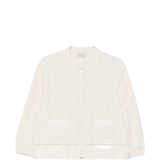 Giacca con zip boucle in avorio Moncler - donna 