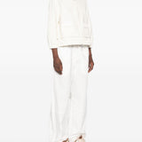Giacca con zip boucle in avorio Moncler - donna 