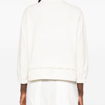 Giacca con zip boucle in avorio Moncler - donna 