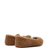 Ballerine in shearling in marrone Moon boot - donna 