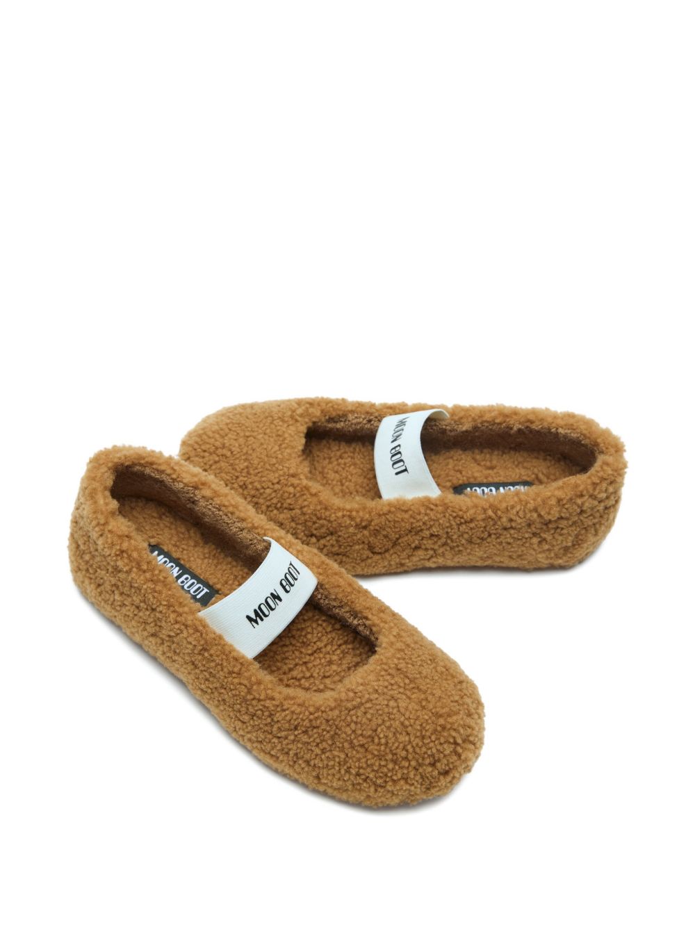 Ballerine in shearling in marrone Moon boot - donna 