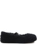 Moon Boot shearling ballet flats in black - women
