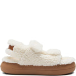 Sandali in shearling in bianco Moon boot - donna 