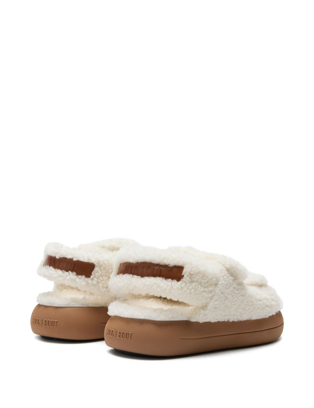 Sandali in shearling in bianco Moon boot - donna 