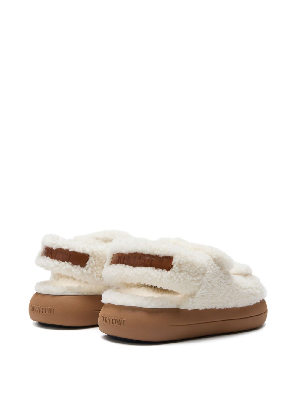 Sandali in shearling in bianco Moon boot - donna 