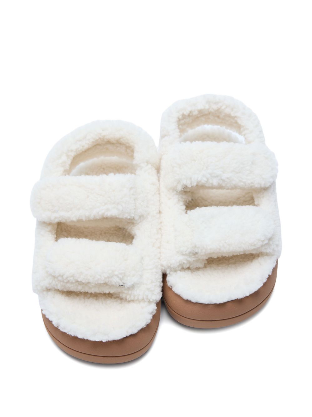 Sandali in shearling in bianco Moon boot - donna 
