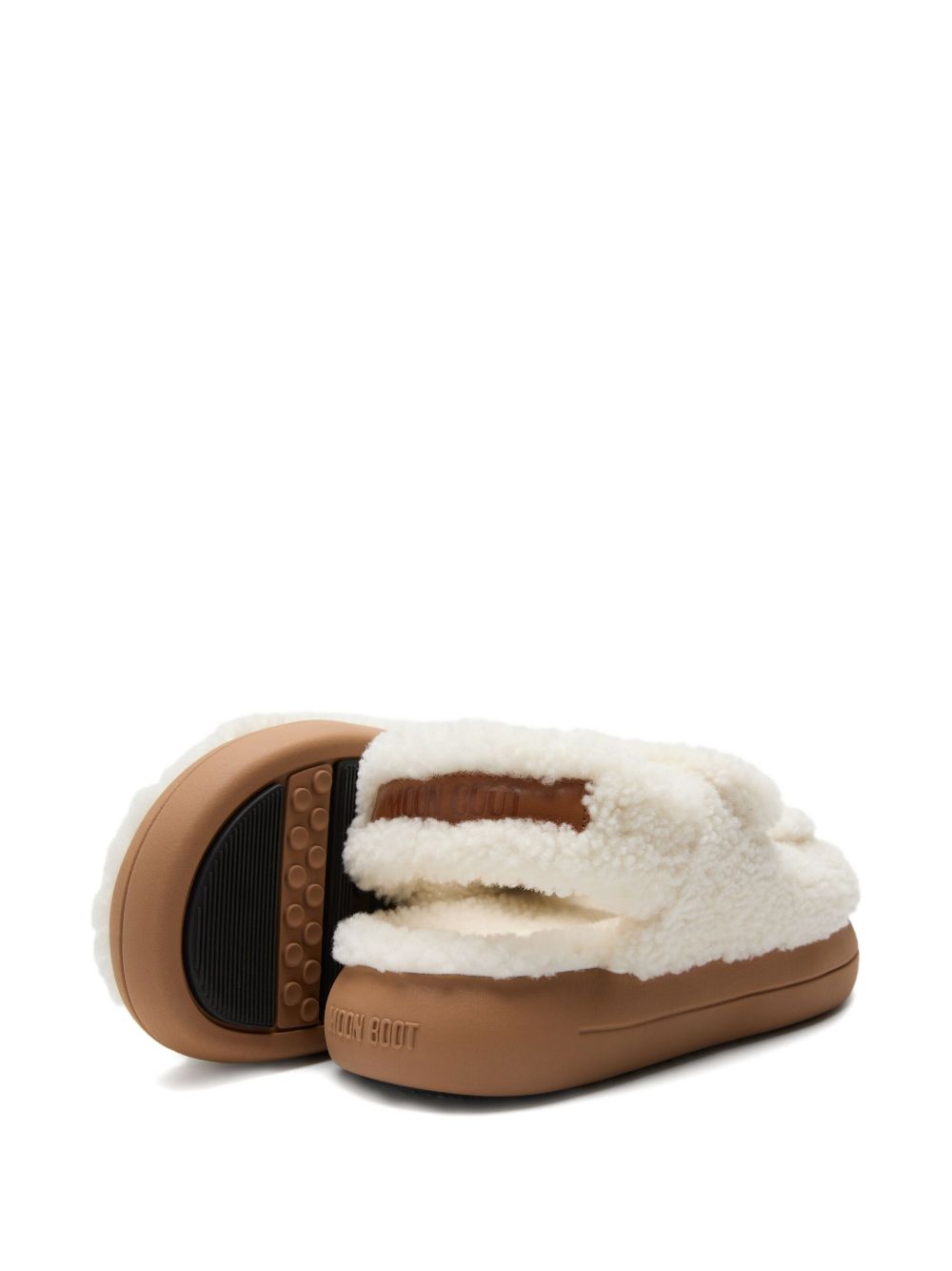 Sandali in shearling in bianco Moon boot - donna 